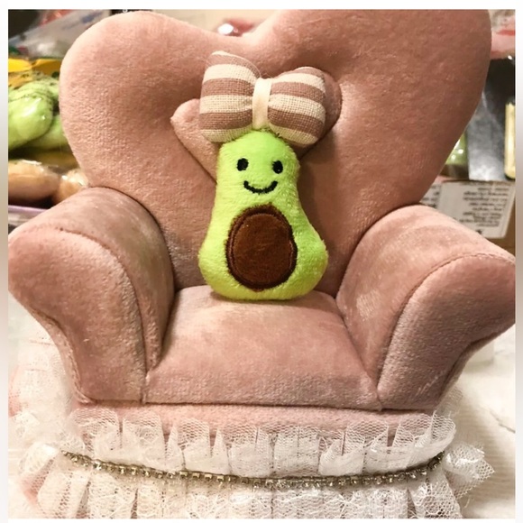 Jewelry box storage chair cute velvet organizer pink heart love decor - Picture 6 of 6